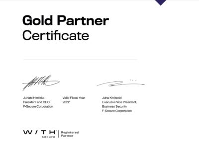 WithSecure gold partner